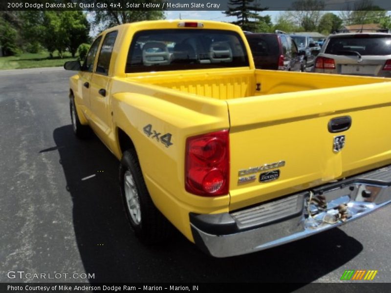 Solar Yellow / Medium Slate Gray 2006 Dodge Dakota SLT Quad Cab 4x4