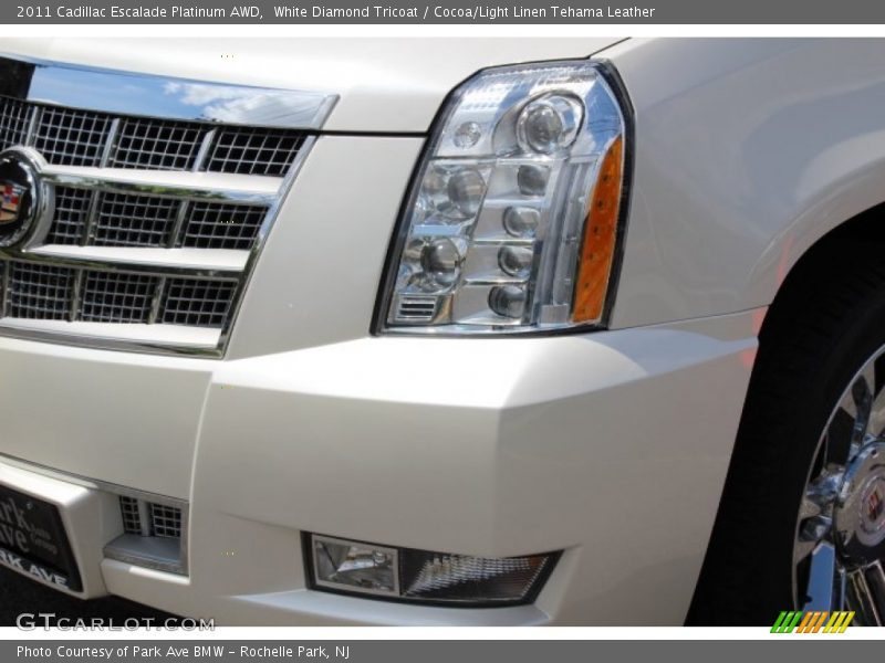 White Diamond Tricoat / Cocoa/Light Linen Tehama Leather 2011 Cadillac Escalade Platinum AWD