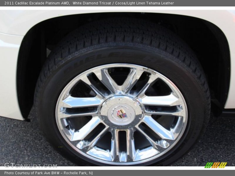 White Diamond Tricoat / Cocoa/Light Linen Tehama Leather 2011 Cadillac Escalade Platinum AWD