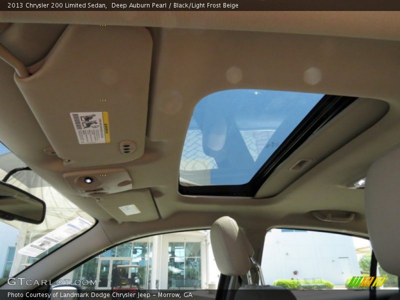 Deep Auburn Pearl / Black/Light Frost Beige 2013 Chrysler 200 Limited Sedan