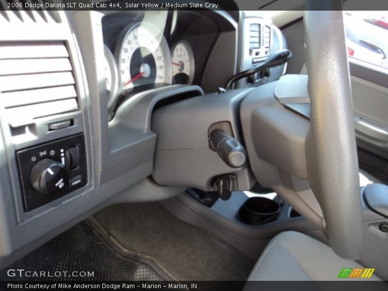 Solar Yellow / Medium Slate Gray 2006 Dodge Dakota SLT Quad Cab 4x4