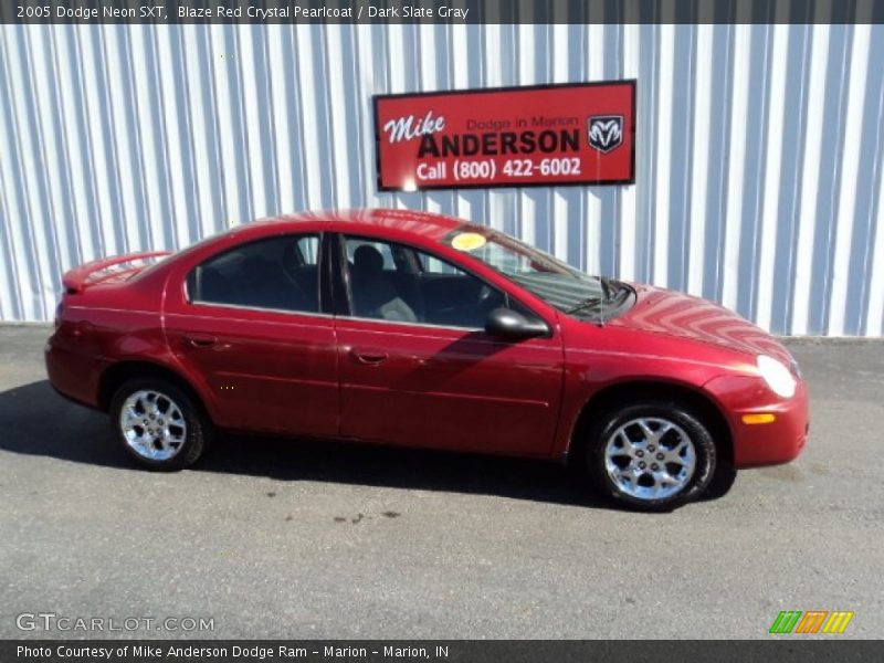 Blaze Red Crystal Pearlcoat / Dark Slate Gray 2005 Dodge Neon SXT