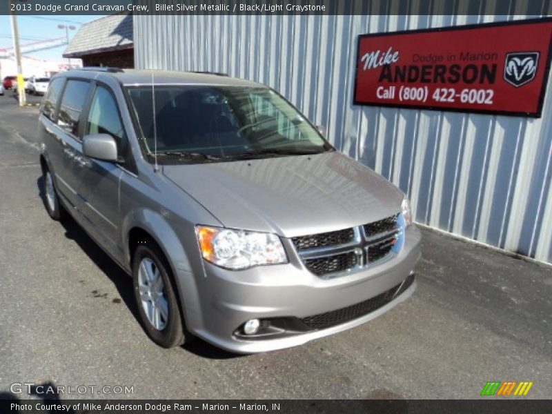 Billet Silver Metallic / Black/Light Graystone 2013 Dodge Grand Caravan Crew