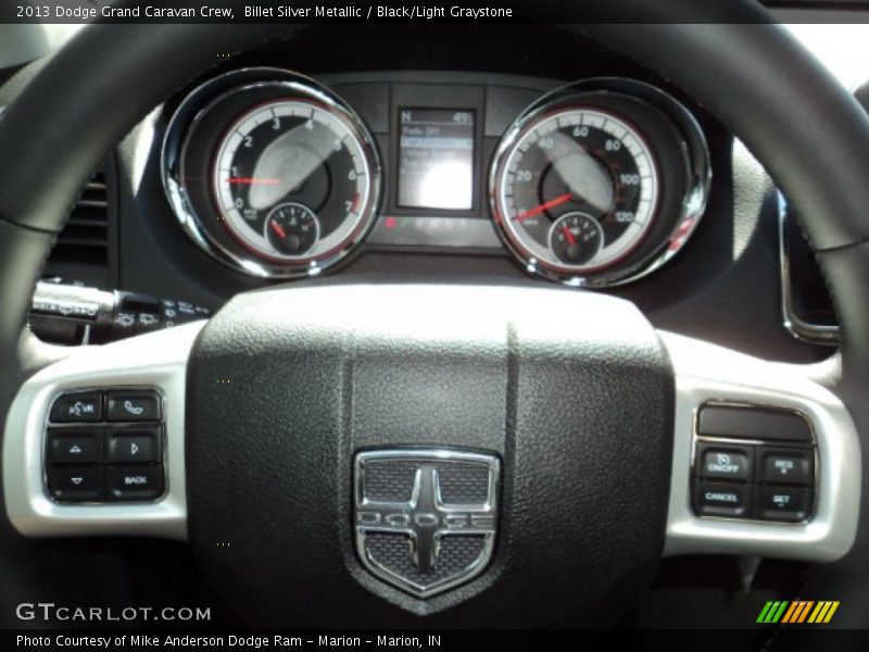 Billet Silver Metallic / Black/Light Graystone 2013 Dodge Grand Caravan Crew