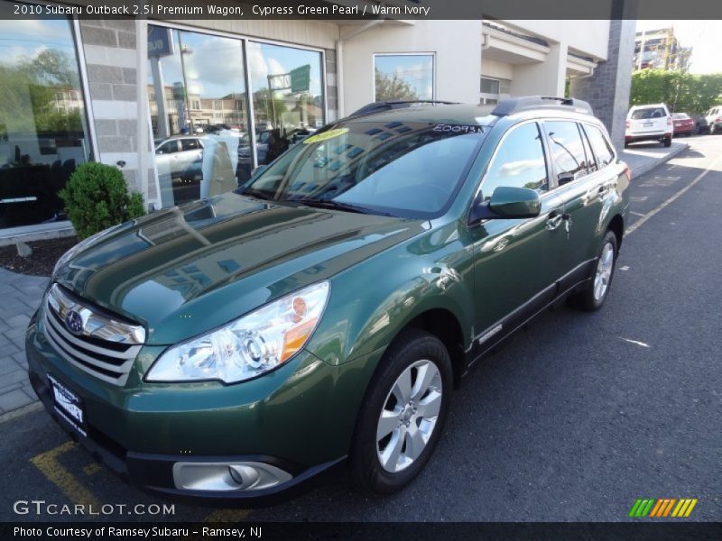 Cypress Green Pearl / Warm Ivory 2010 Subaru Outback 2.5i Premium Wagon