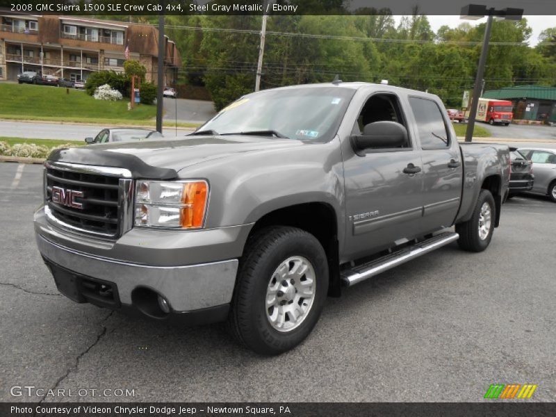 Steel Gray Metallic / Ebony 2008 GMC Sierra 1500 SLE Crew Cab 4x4