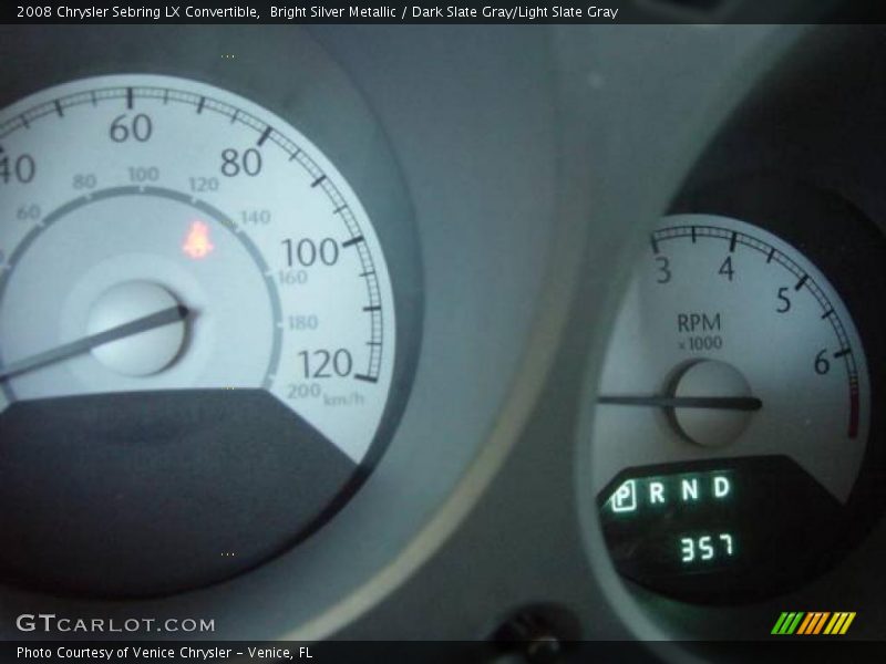 Bright Silver Metallic / Dark Slate Gray/Light Slate Gray 2008 Chrysler Sebring LX Convertible