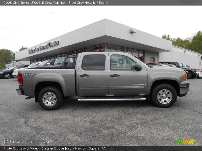 Steel Gray Metallic / Ebony 2008 GMC Sierra 1500 SLE Crew Cab 4x4