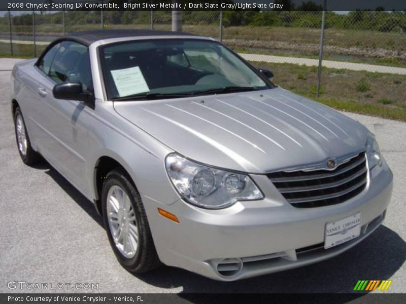 Bright Silver Metallic / Dark Slate Gray/Light Slate Gray 2008 Chrysler Sebring LX Convertible