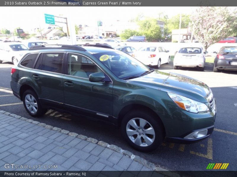 Cypress Green Pearl / Warm Ivory 2010 Subaru Outback 2.5i Premium Wagon