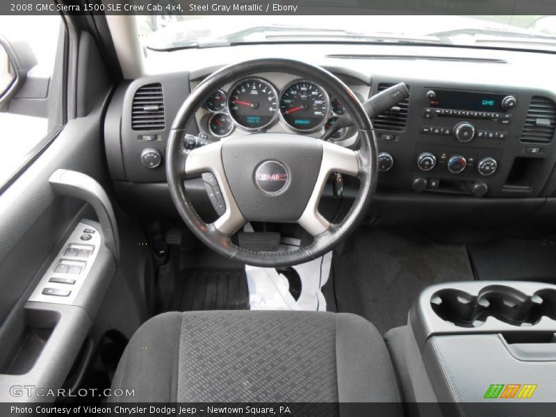 Steel Gray Metallic / Ebony 2008 GMC Sierra 1500 SLE Crew Cab 4x4