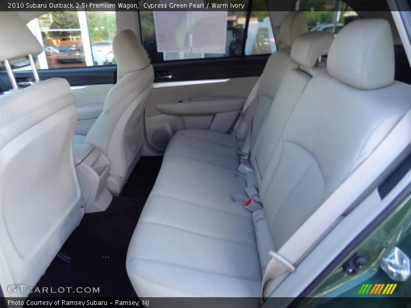 Rear Seat of 2010 Outback 2.5i Premium Wagon