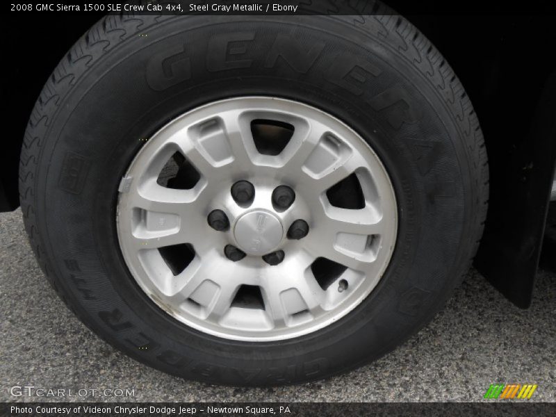 Steel Gray Metallic / Ebony 2008 GMC Sierra 1500 SLE Crew Cab 4x4