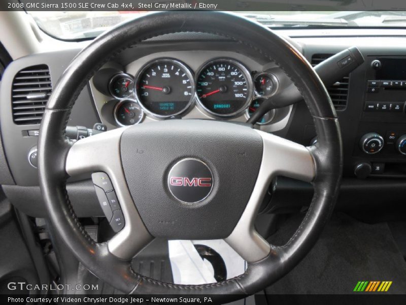 Steel Gray Metallic / Ebony 2008 GMC Sierra 1500 SLE Crew Cab 4x4