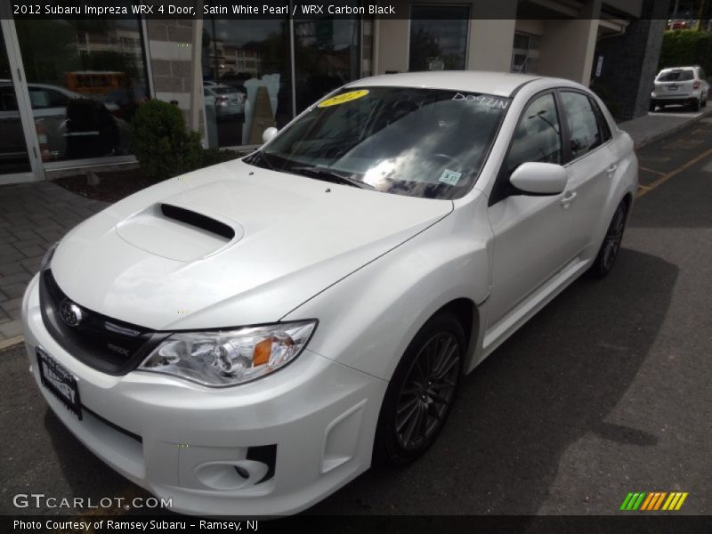 Satin White Pearl / WRX Carbon Black 2012 Subaru Impreza WRX 4 Door