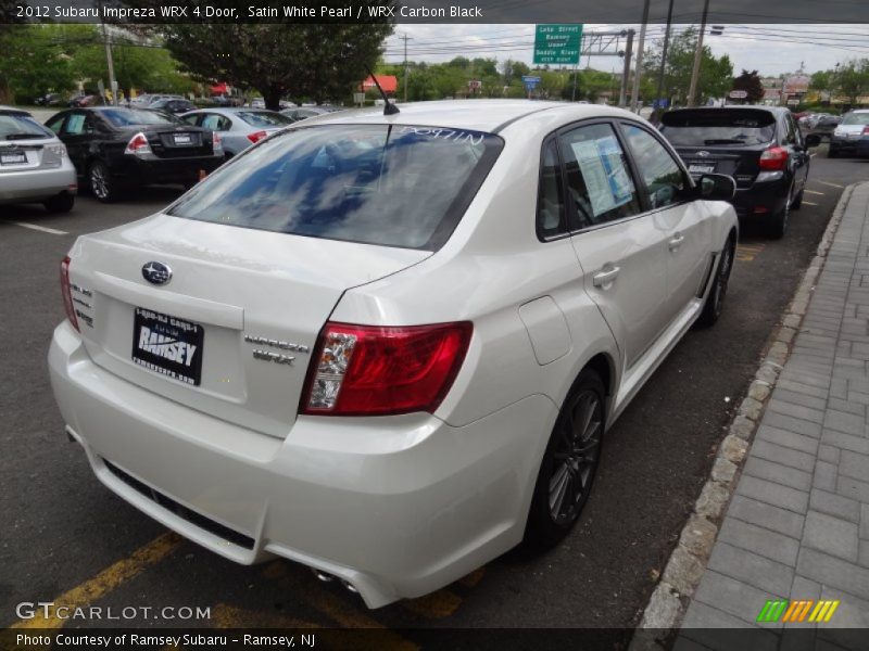Satin White Pearl / WRX Carbon Black 2012 Subaru Impreza WRX 4 Door