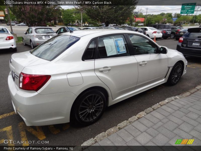 Satin White Pearl / WRX Carbon Black 2012 Subaru Impreza WRX 4 Door