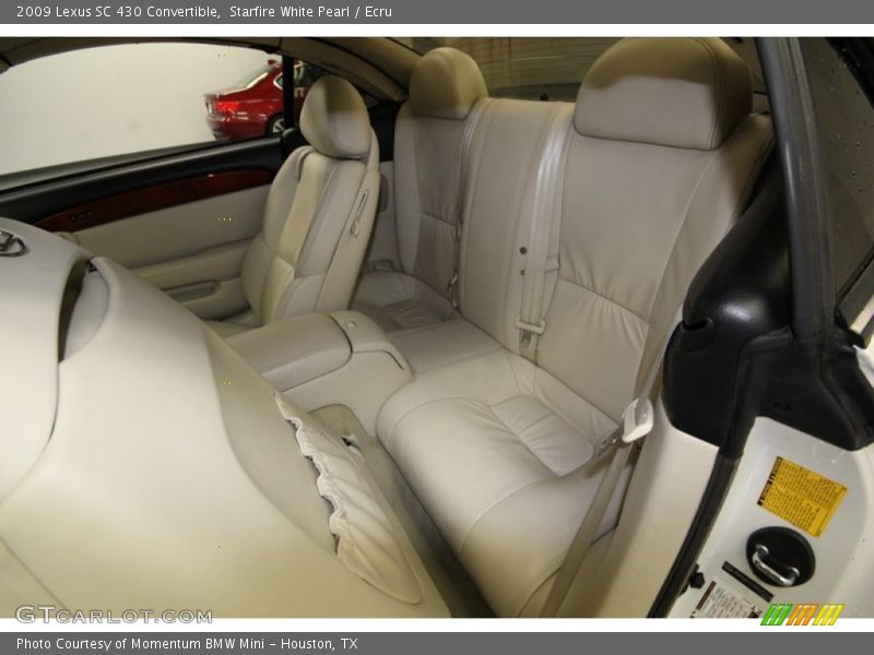 Rear Seat of 2009 SC 430 Convertible