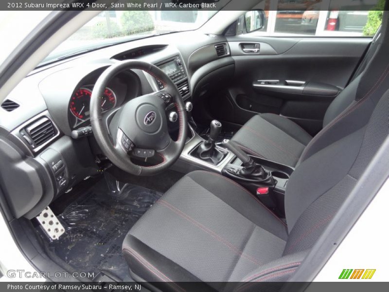 Front Seat of 2012 Impreza WRX 4 Door