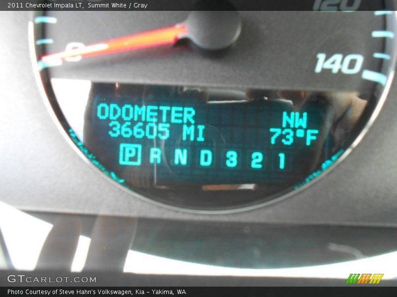 Summit White / Gray 2011 Chevrolet Impala LT