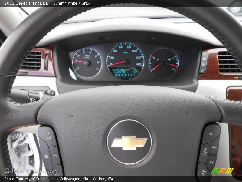 Summit White / Gray 2011 Chevrolet Impala LT