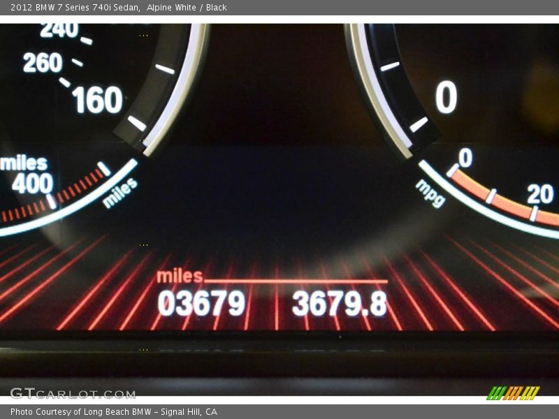 Alpine White / Black 2012 BMW 7 Series 740i Sedan