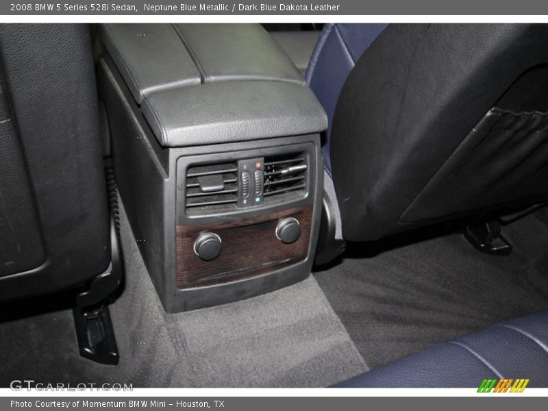 Neptune Blue Metallic / Dark Blue Dakota Leather 2008 BMW 5 Series 528i Sedan
