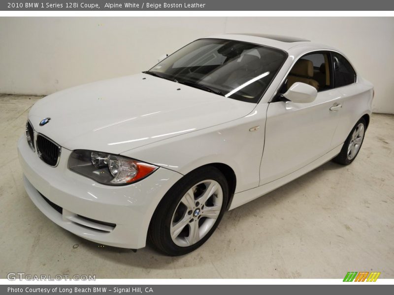 Alpine White / Beige Boston Leather 2010 BMW 1 Series 128i Coupe