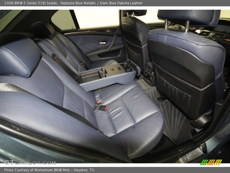 Neptune Blue Metallic / Dark Blue Dakota Leather 2008 BMW 5 Series 528i Sedan