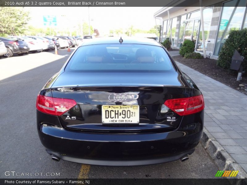 Brilliant Black / Cinnamon Brown 2010 Audi A5 3.2 quattro Coupe