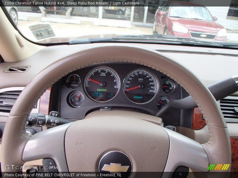 Deep Ruby Red Metallic / Light Cashmere 2009 Chevrolet Tahoe Hybrid 4x4