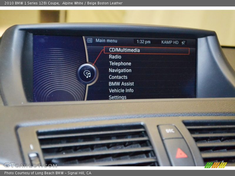 Alpine White / Beige Boston Leather 2010 BMW 1 Series 128i Coupe