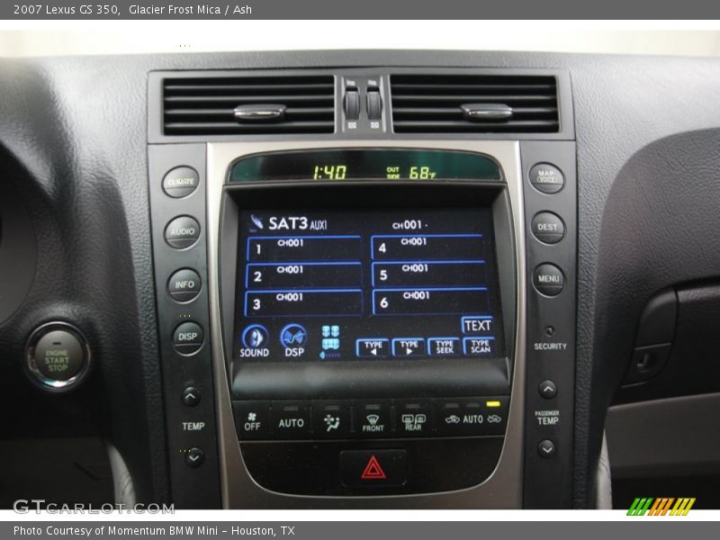 Controls of 2007 GS 350