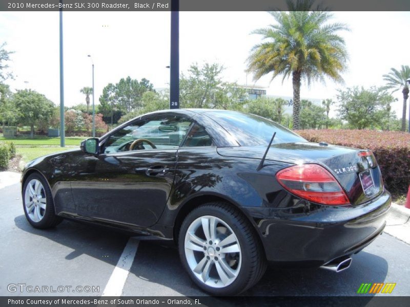 Black / Red 2010 Mercedes-Benz SLK 300 Roadster