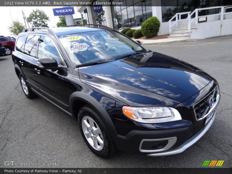 Black Sapphire Metallic / Espresso Brown 2012 Volvo XC70 3.2 AWD