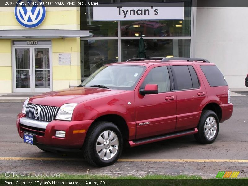 Vivid Red / Camel 2007 Mercury Mountaineer AWD