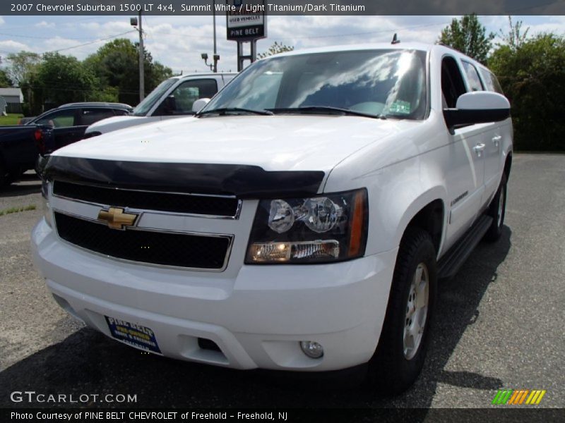 Summit White / Light Titanium/Dark Titanium 2007 Chevrolet Suburban 1500 LT 4x4