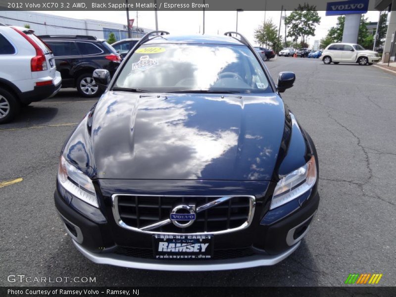 Black Sapphire Metallic / Espresso Brown 2012 Volvo XC70 3.2 AWD