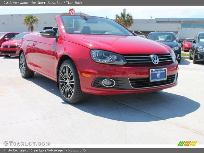 Salsa Red / Titan Black 2013 Volkswagen Eos Sport