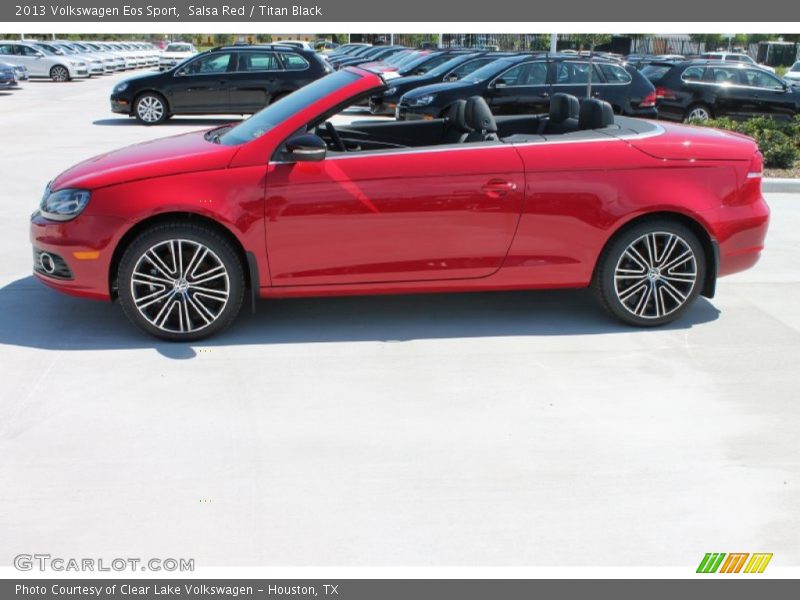 Salsa Red / Titan Black 2013 Volkswagen Eos Sport