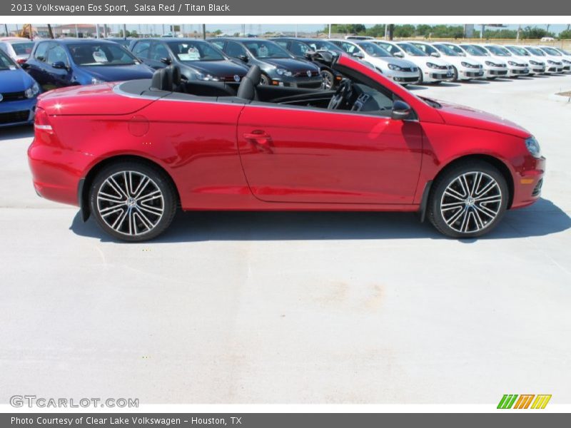 Salsa Red / Titan Black 2013 Volkswagen Eos Sport