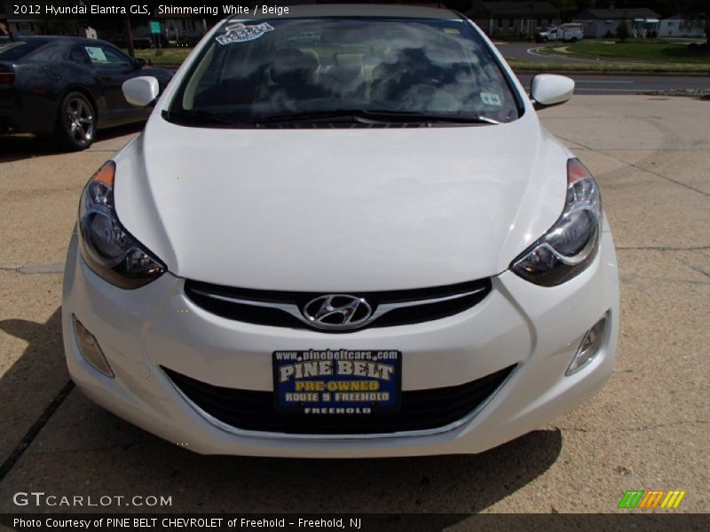Shimmering White / Beige 2012 Hyundai Elantra GLS
