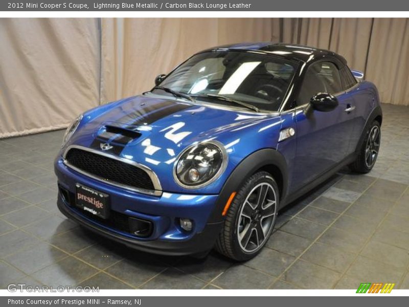 Lightning Blue Metallic / Carbon Black Lounge Leather 2012 Mini Cooper S Coupe