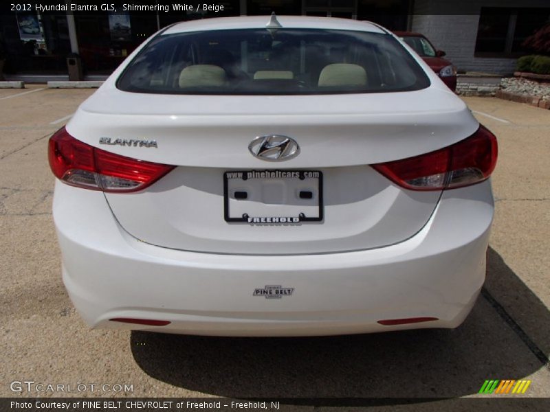Shimmering White / Beige 2012 Hyundai Elantra GLS