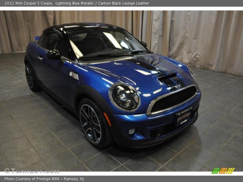 Lightning Blue Metallic / Carbon Black Lounge Leather 2012 Mini Cooper S Coupe