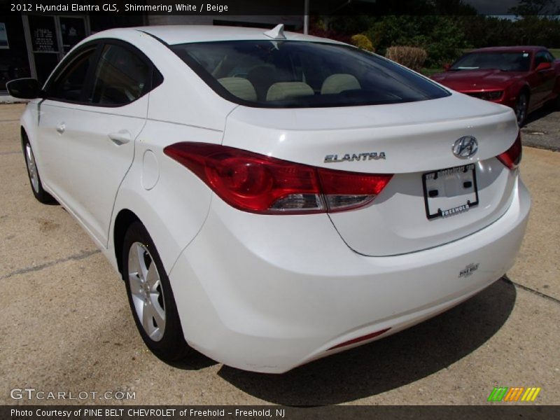 Shimmering White / Beige 2012 Hyundai Elantra GLS