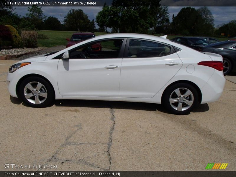 Shimmering White / Beige 2012 Hyundai Elantra GLS