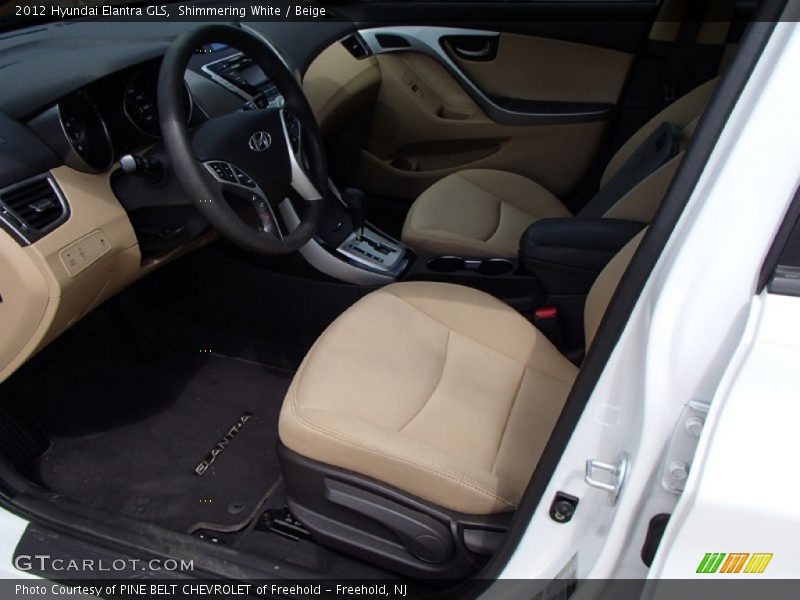 Shimmering White / Beige 2012 Hyundai Elantra GLS