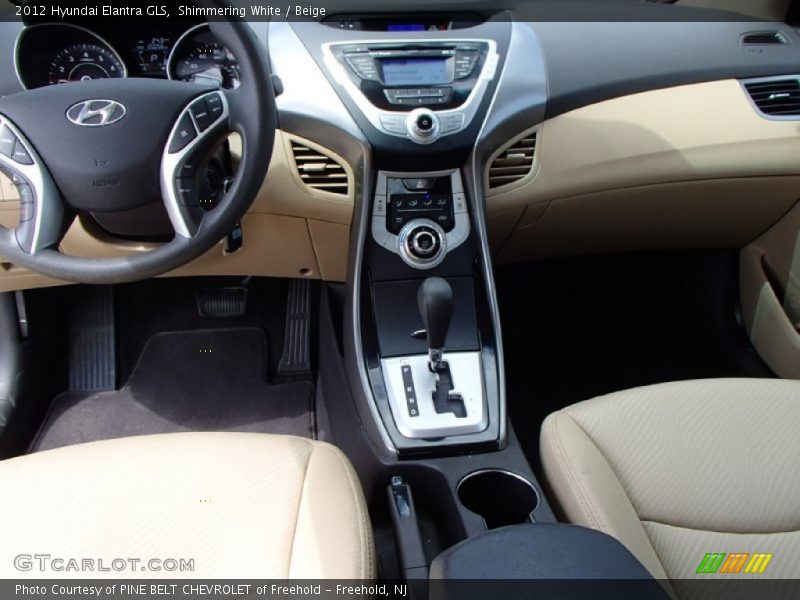 Shimmering White / Beige 2012 Hyundai Elantra GLS