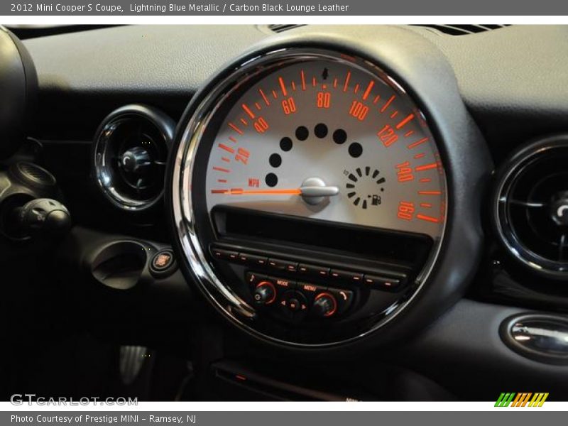 Lightning Blue Metallic / Carbon Black Lounge Leather 2012 Mini Cooper S Coupe